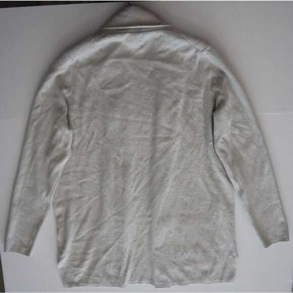 J. Crew BA866 Women's Sz Medium Light Gray Heather Chelsea Sweater Blazer - Picture 7 of 8